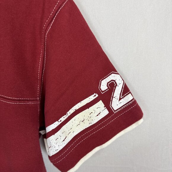 Disney Hong Kong Mickey Mouse Varsity T-Shirt Red Women’s Medium - Picture 2 of 8